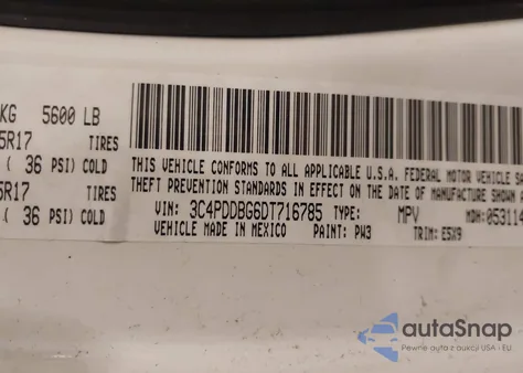 2013 Dodge Journey Sxt from USA, damaged, VIN 03C4PDDBG6DT71678
